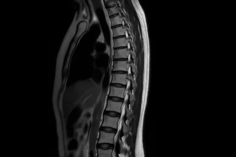 Снимок МРТ грудного отдела позвоночника
