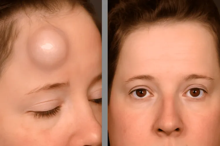 Остеома лобной кости До и После